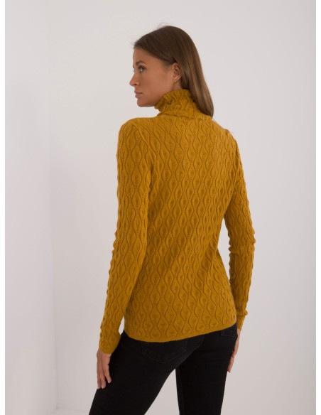 Sweter-AT-SW-2334-2.61-ciemny żółty