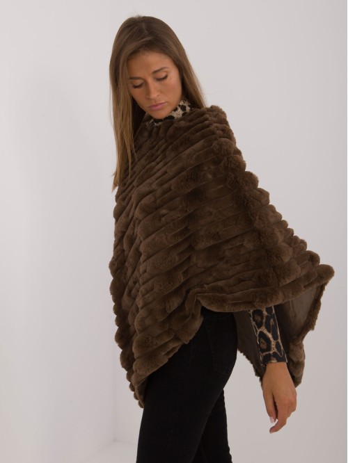 Poncho-AT-PN-2347.88-ciemny brązowy 2