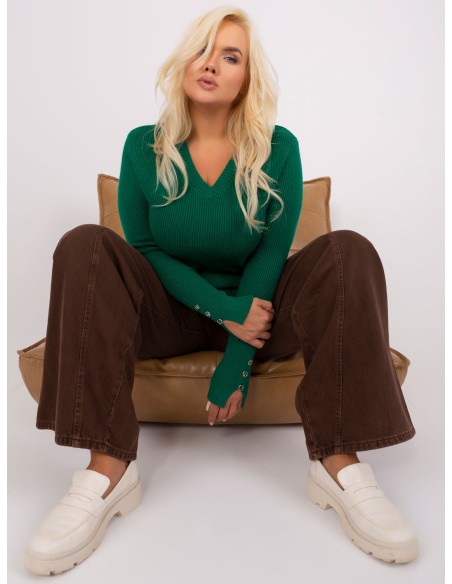 Sweter-PM-SW-PM-3770.30-ciemny zielony