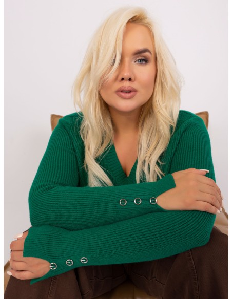 Sweter-PM-SW-PM-3770.30-ciemny zielony