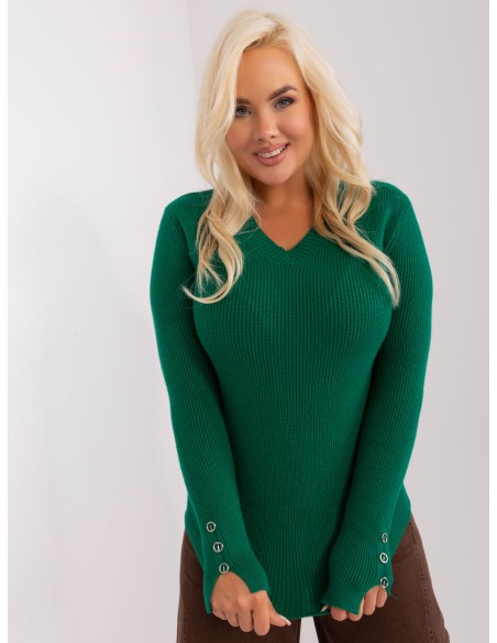 Sweter-PM-SW-PM-3770.30-ciemny zielony