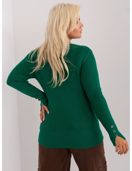 Sweter-PM-SW-PM-3770.30-ciemny zielony