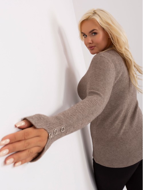 Sweter-PM-SW-PM-3770.30-ciemny bezowy 2
