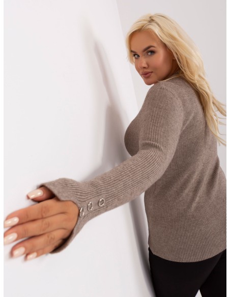 Sweter-PM-SW-PM-3770.30-ciemny bezowy