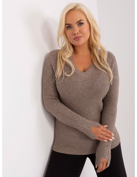Sweter-PM-SW-PM-3770.30-ciemny bezowy