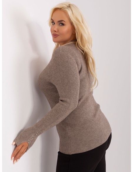 Sweter-PM-SW-PM-3770.30-ciemny bezowy