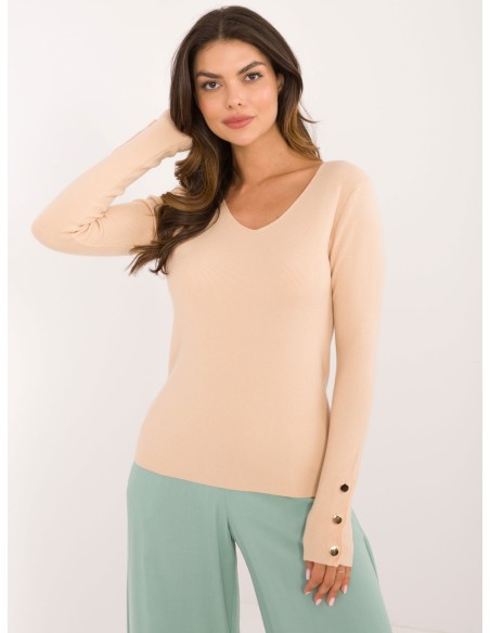 Sweter-AT-SW-2334.91-beżowy
