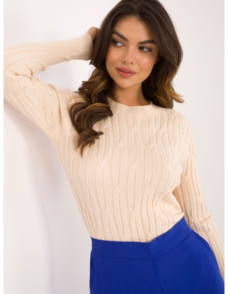 Sweter-AT-SW-2338-2.00-jasny beżowy