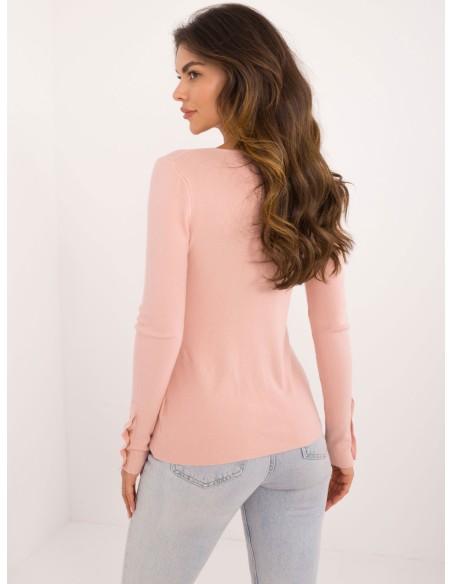 Sweter-AT-SW-2334.49-jasny różowy
