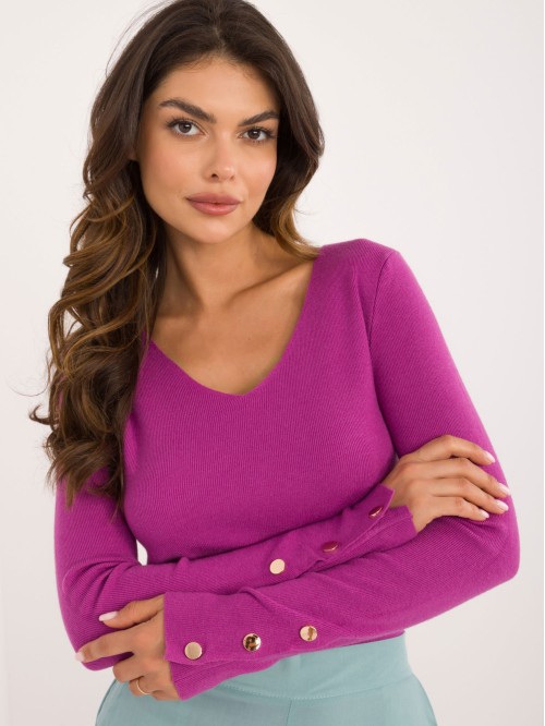 Sweter-AT-SW-2334.49-fioletowy 2