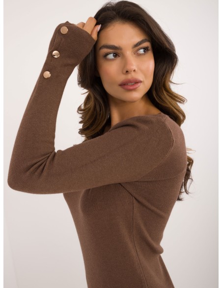 Sweter-AT-SW-2334.49-brązowy