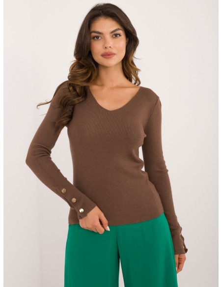 Sweter-AT-SW-2334.49-brązowy