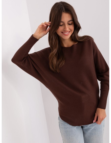 Sweter-PM-SW-PM-3588.00X-ciemny brązowy