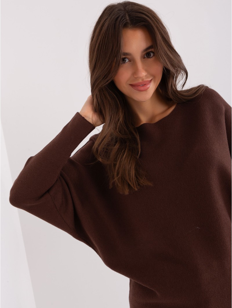 Sweter-PM-SW-PM-3588.00X-ciemny brązowy