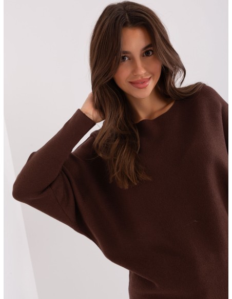 Sweter-PM-SW-PM-3588.00X-ciemny brązowy