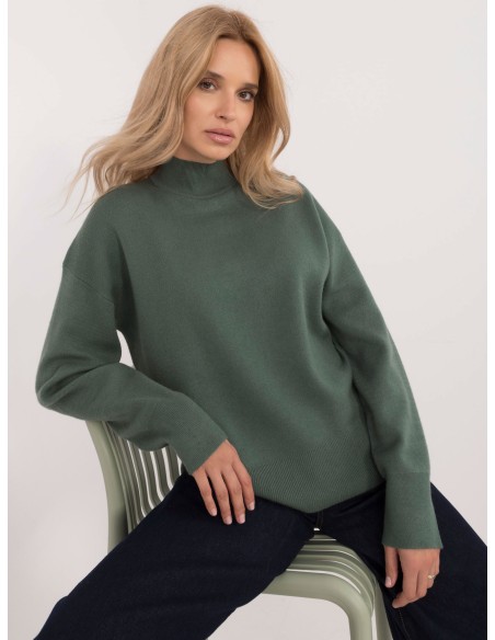 Sweter-D93111AD90910A2-ciemny zielony