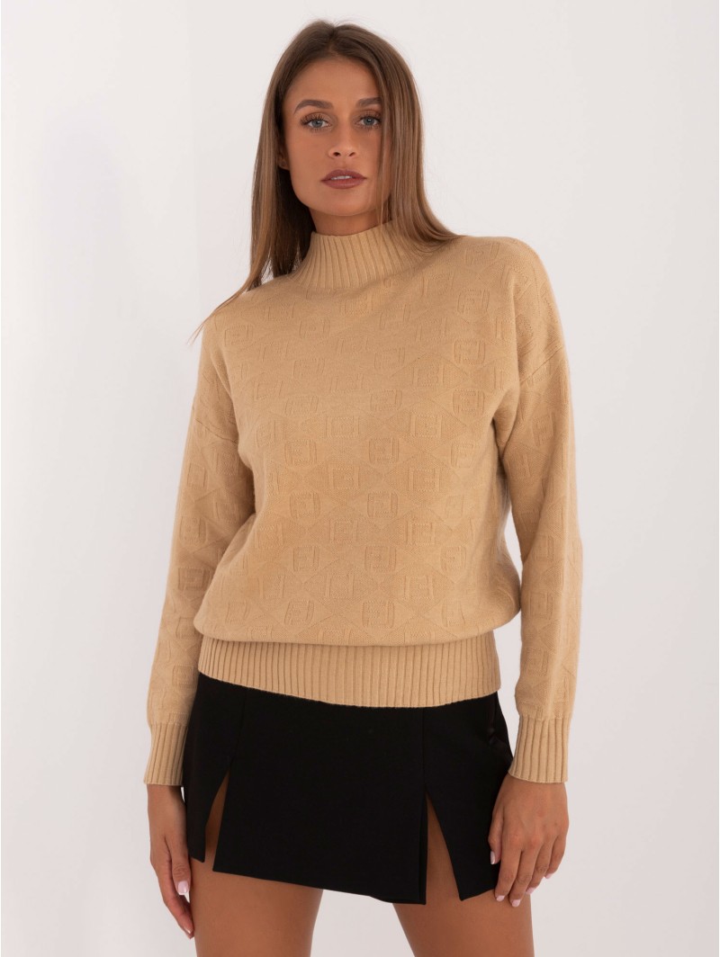 Sweter-AT-SW-2339.54-camelowy