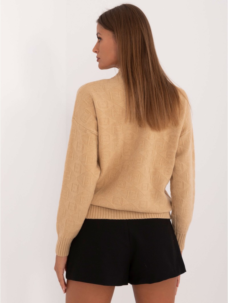 Sweter-AT-SW-2339.54-camelowy