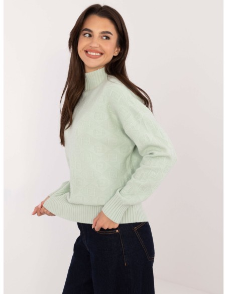 Sweter-AT-SW-2339.54-mietowy