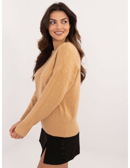 Sweter-AT-SW-2339.54-camelowy