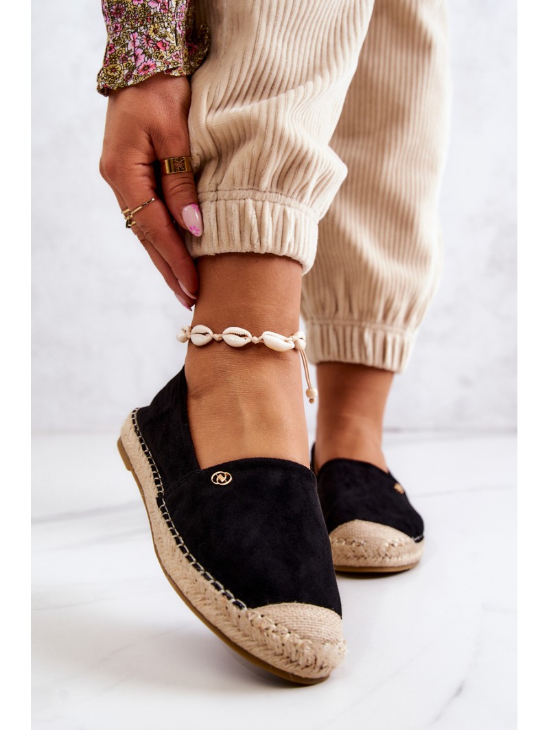 Women's Suede Espadrilles Black Joaquin