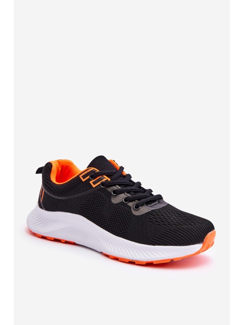 Classic Women's Sport Lace-Up Shoes Black and Orange Darla