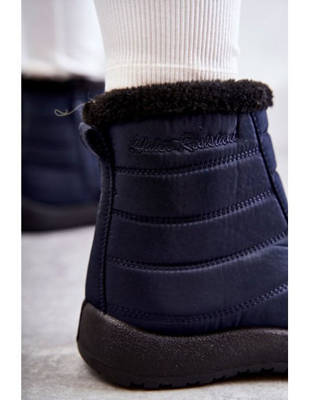 Women's warm snow boots navy blue Mezyss