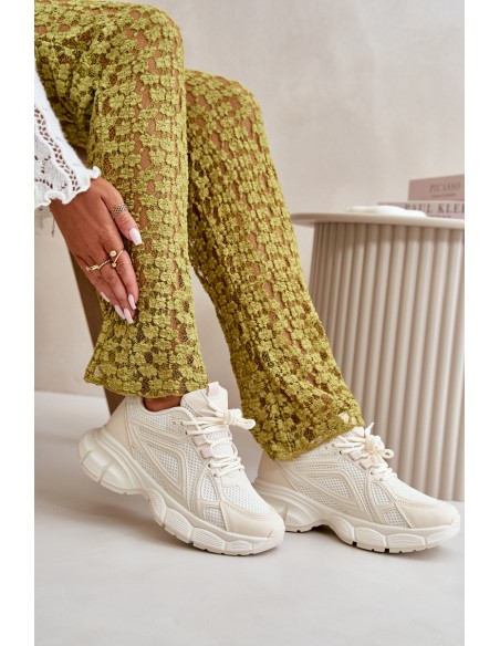 Women's Sports Sneakers Beige Timoci