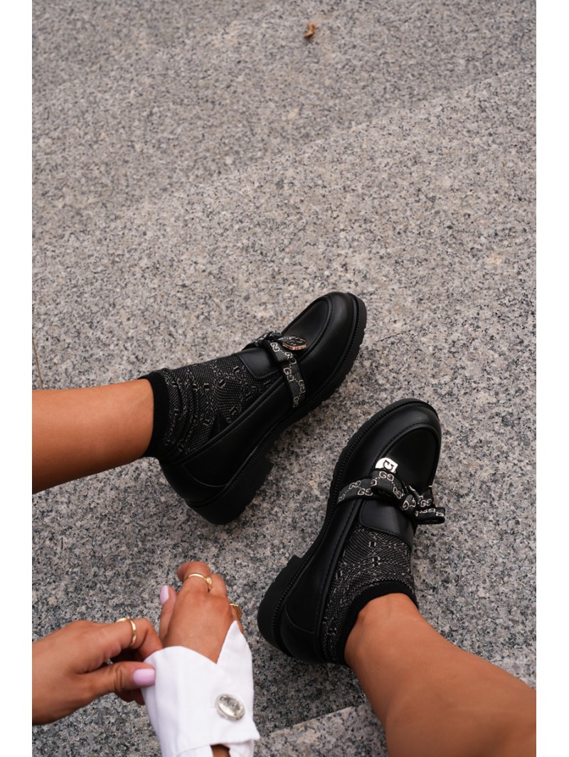 Women's Moccasins With Bow S.Barski HY42-331 Black