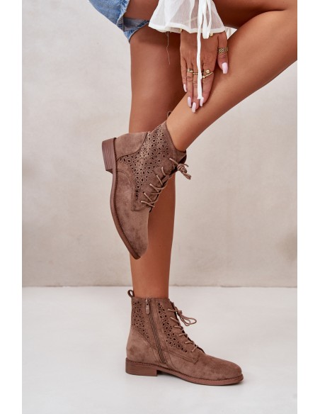 Women's Boots With Pattern Brown S.Barski HY66-136