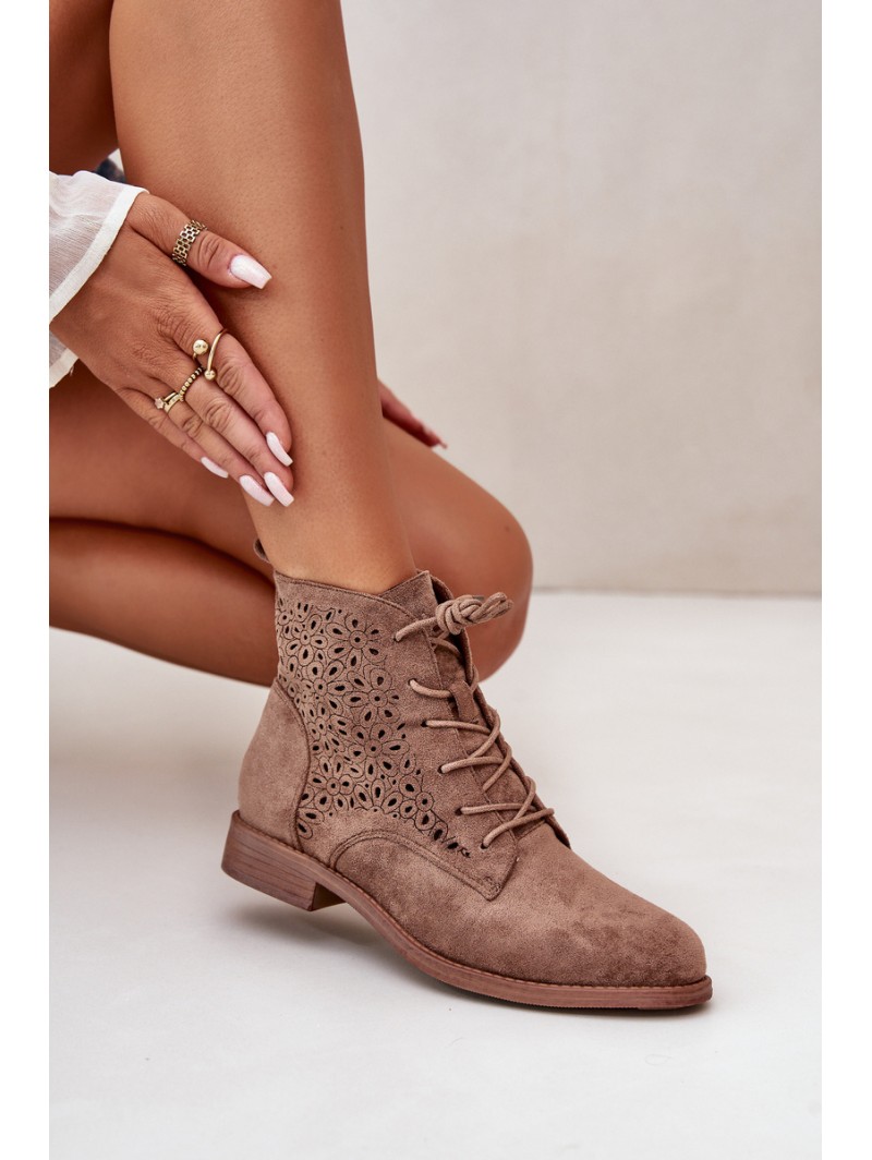 Women's Boots With Pattern Brown S.Barski HY66-136