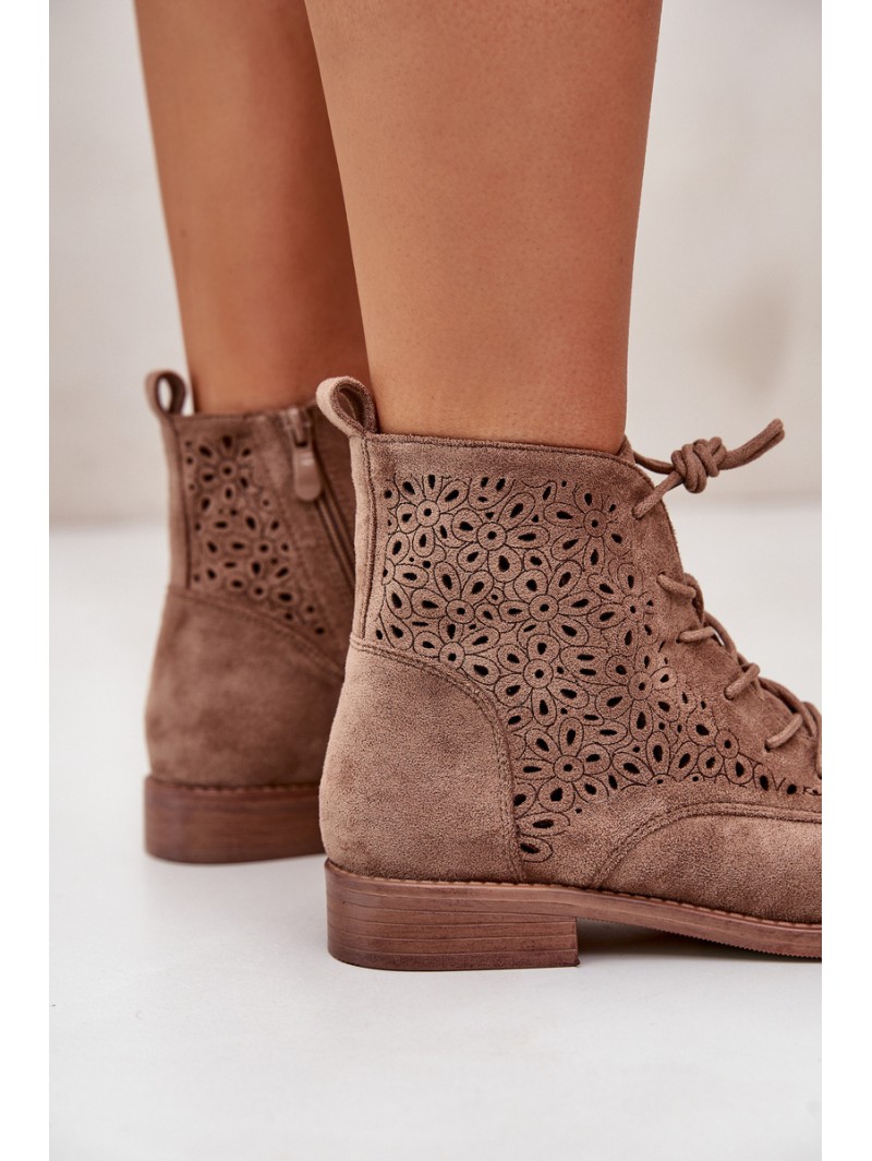 Women's Boots With Pattern Brown S.Barski HY66-136