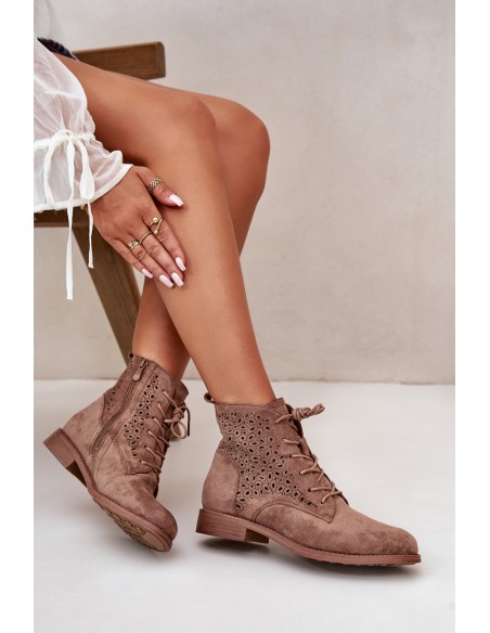 Women's Boots With Pattern Brown S.Barski HY66-136