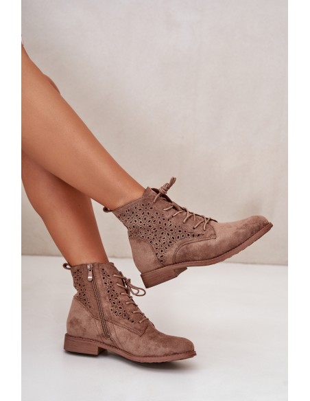 Women's Boots With Pattern Brown S.Barski HY66-136
