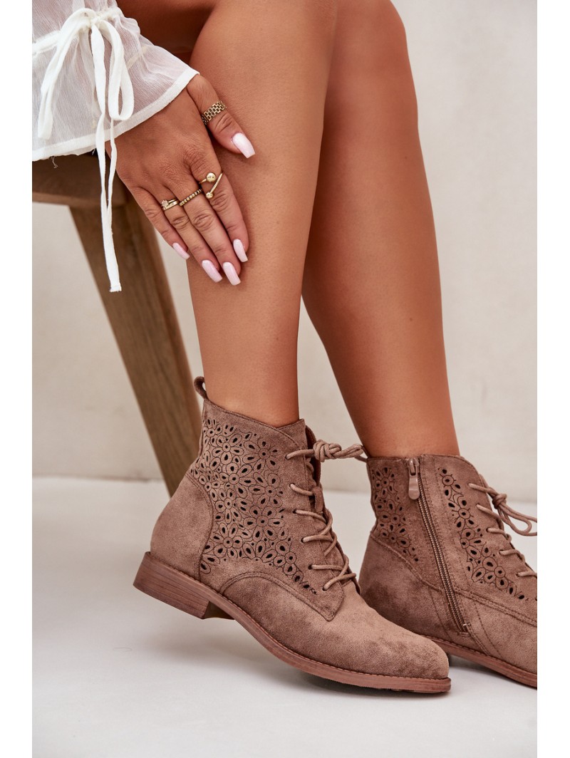 Women's Boots With Pattern Brown S.Barski HY66-136