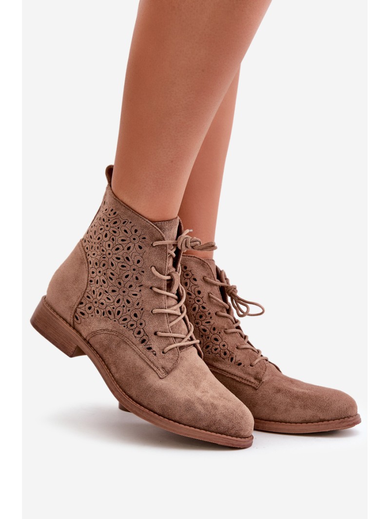 Women's Boots With Pattern Brown S.Barski HY66-136