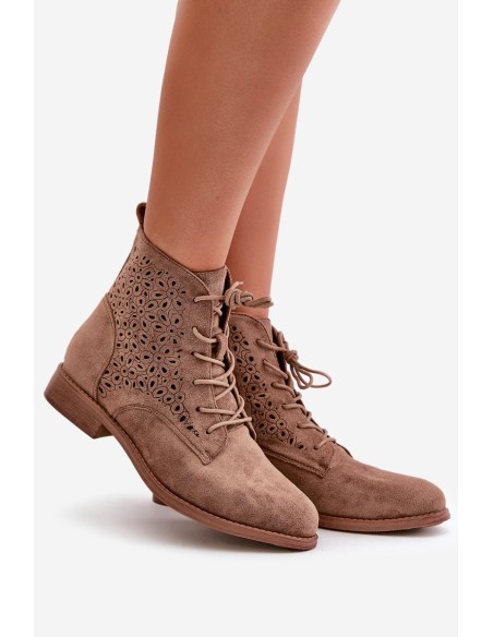 Women's Boots With Pattern Brown S.Barski HY66-136
