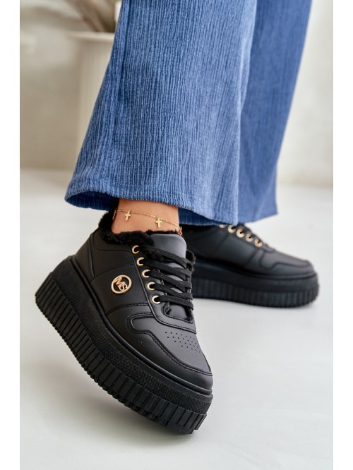 Sneakers Moteriški sportiniai batai, izoliuoti ant masyvaus pado, juodo Verissha 2