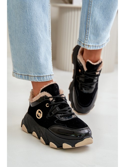 Women's Sport Shoes Laced Insulated On Platform Black Verioras 2
