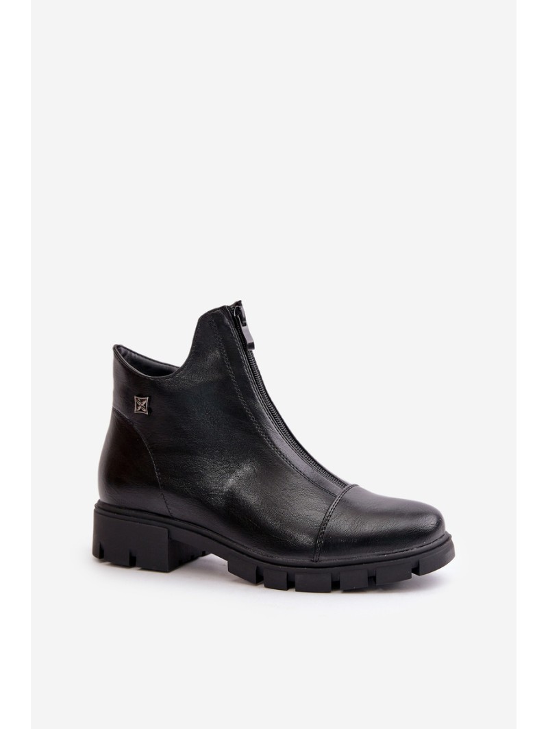 Warm Women's Boots Made Of Eco Leather Black Verietta