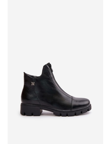 Warm Women's Boots Made Of Eco Leather Black Verietta