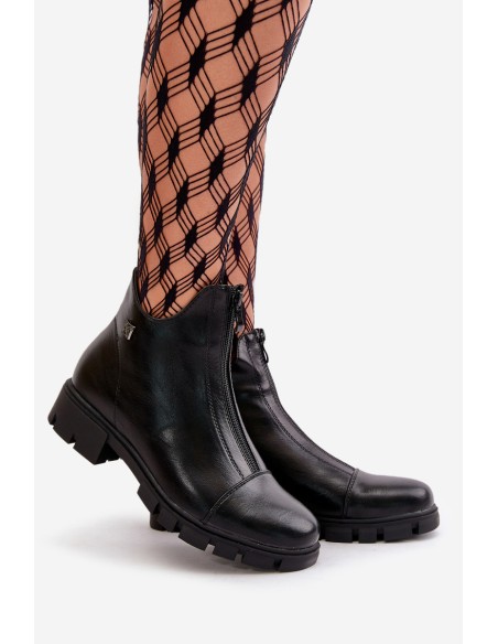 Warm Women's Boots Made Of Eco Leather Black Verietta