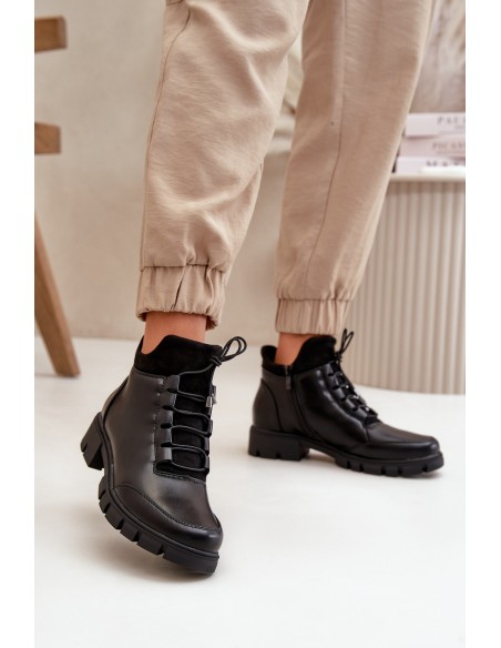 Low Women's Insulated Boots Made Of Eco Leather Black Erisabelle