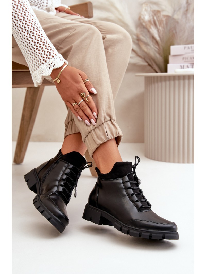 Low Women's Insulated Boots Made Of Eco Leather Black Erisabelle