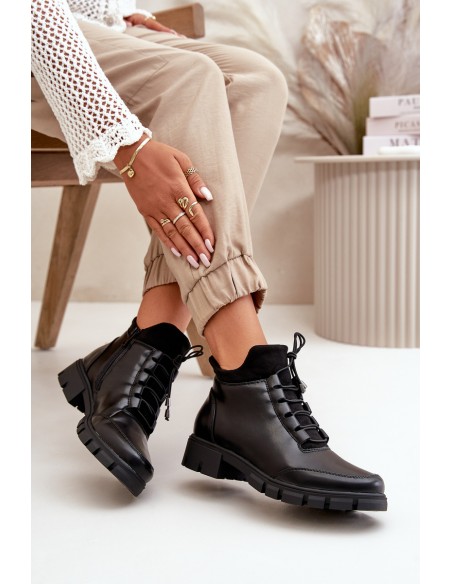Low Women's Insulated Boots Made Of Eco Leather Black Erisabelle