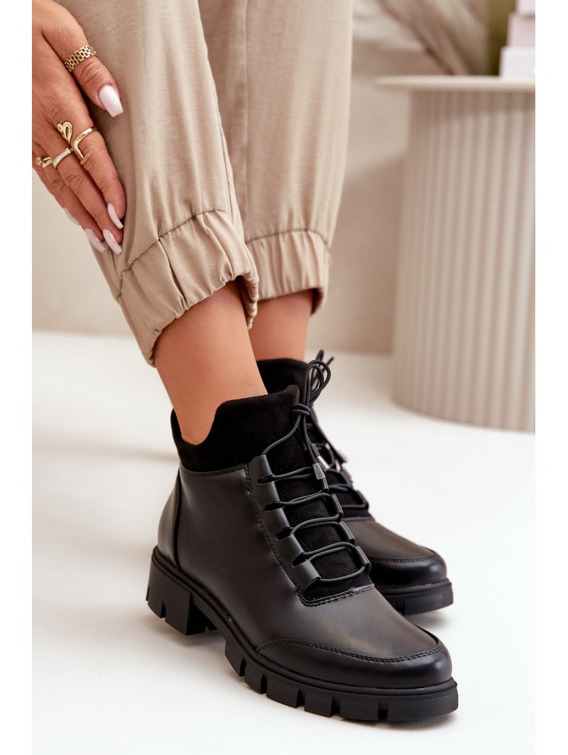 Low Women's Insulated Boots Made Of Eco Leather Black Erisabelle