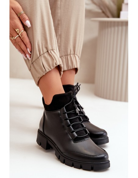 Low Women's Insulated Boots Made Of Eco Leather Black Erisabelle