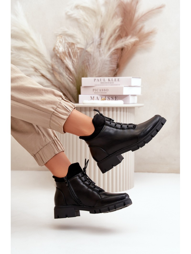 Low Women's Insulated Boots Made Of Eco Leather Black Erisabelle