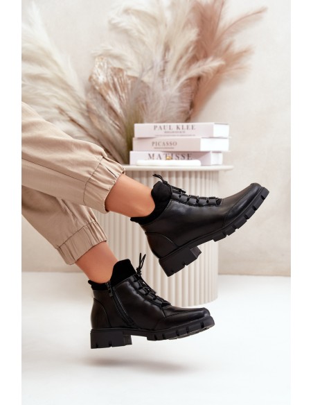 Low Women's Insulated Boots Made Of Eco Leather Black Erisabelle