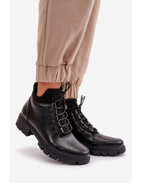 Low Women's Insulated Boots Made Of Eco Leather Black Erisabelle
